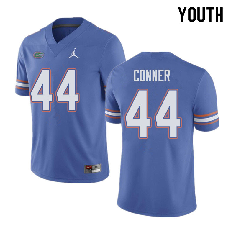 Jordan Brand Youth #44 Garrett Conner Florida Gators College Football Jerseys Sale-Blue - Click Image to Close